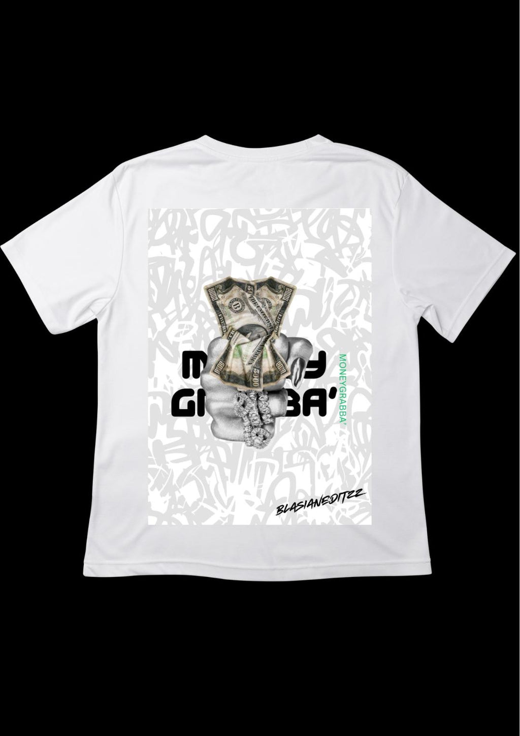 MONEY GRABBA' TEE - WHITE