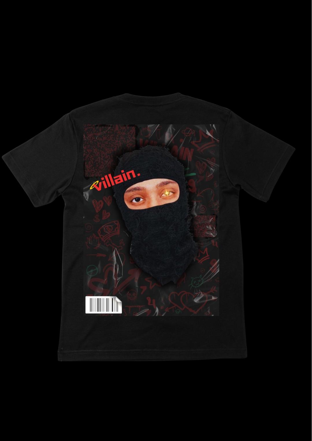 BACK VILLAIN DESIGN TEE - BLACK