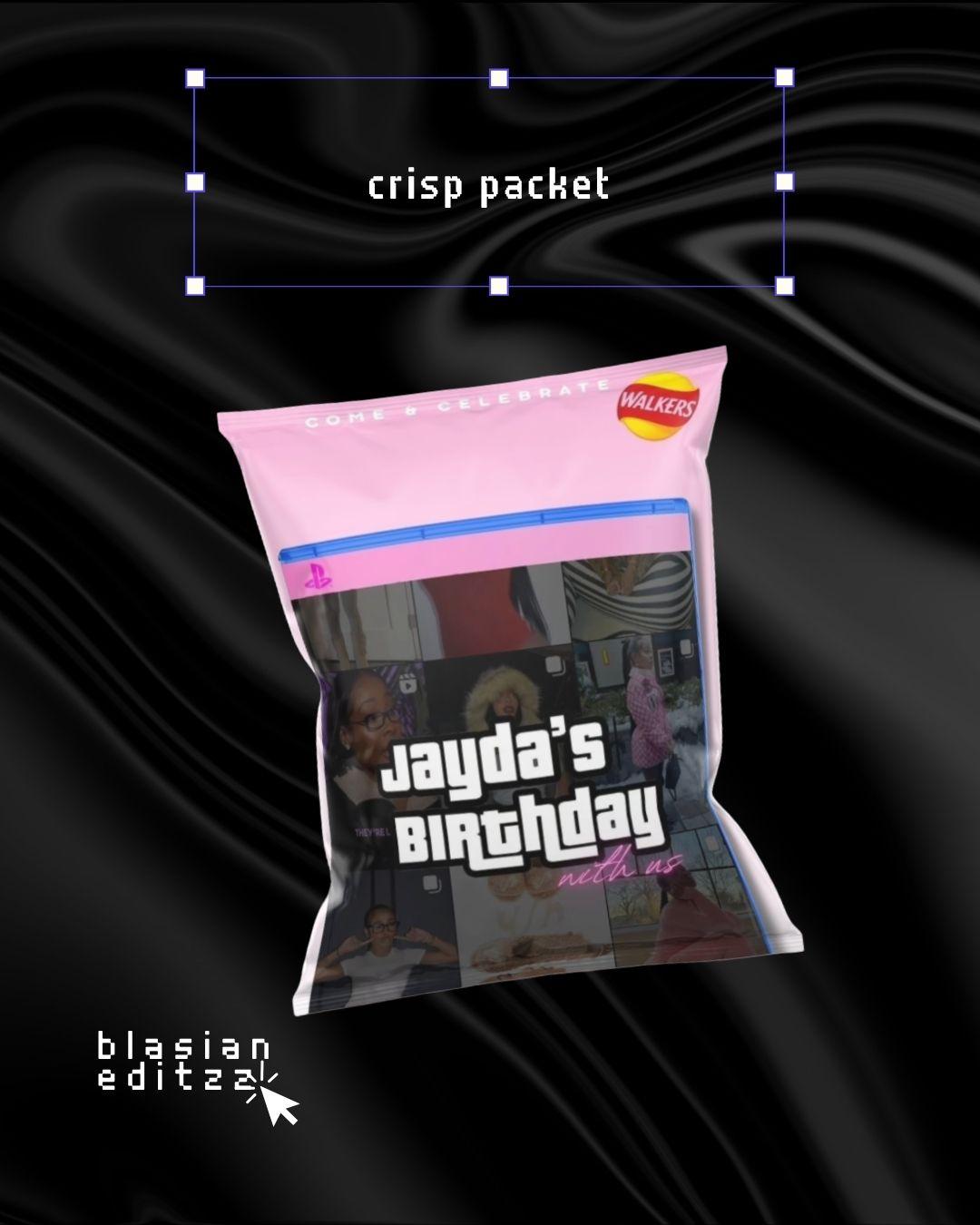 10 CUSTOM CRISP BAGS