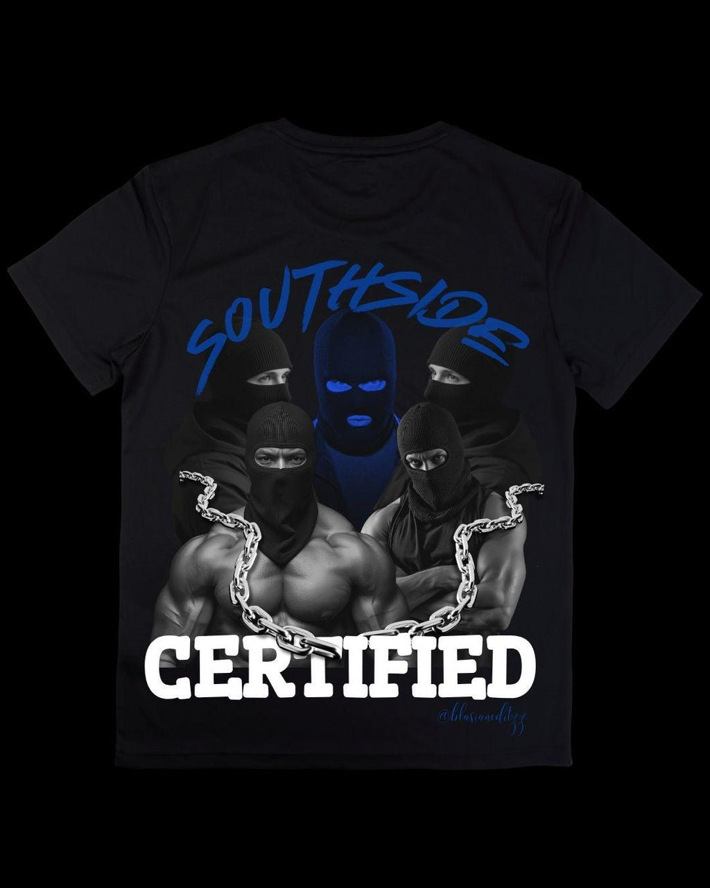"SOUTHSIDE CERTIFIED" TEE - BLACK