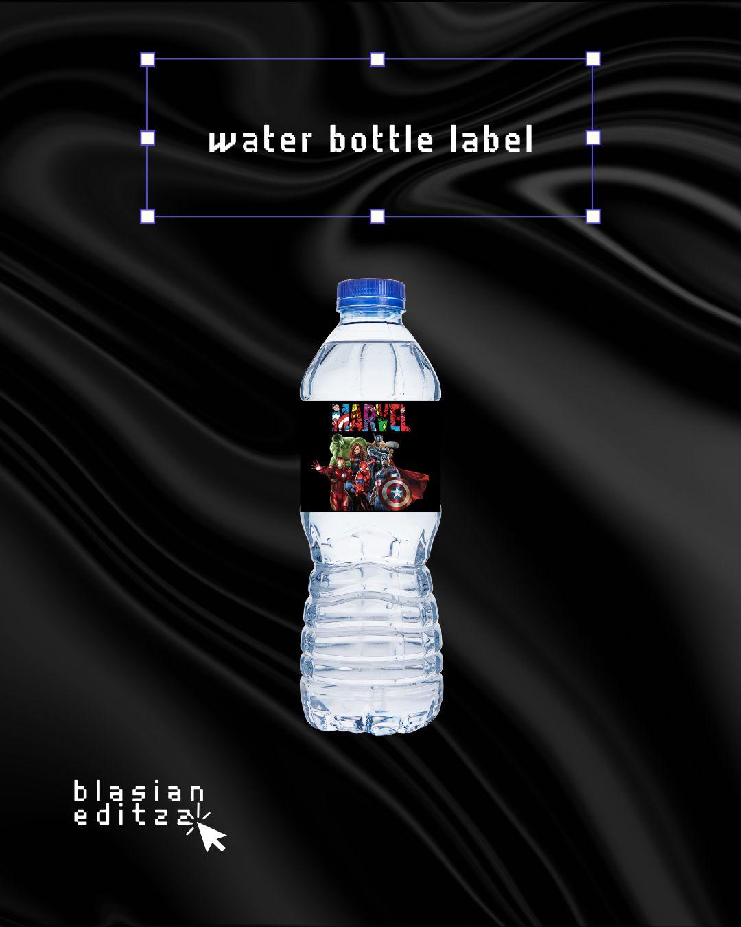 6 CUSTOM WATER BOTTLE LABELS