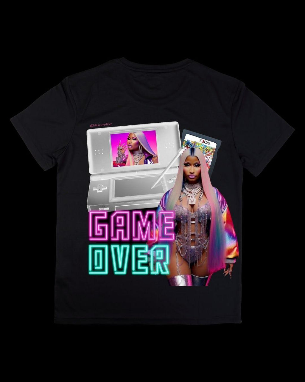 NICKI MINAJ GAME OVER TEE - BLACK