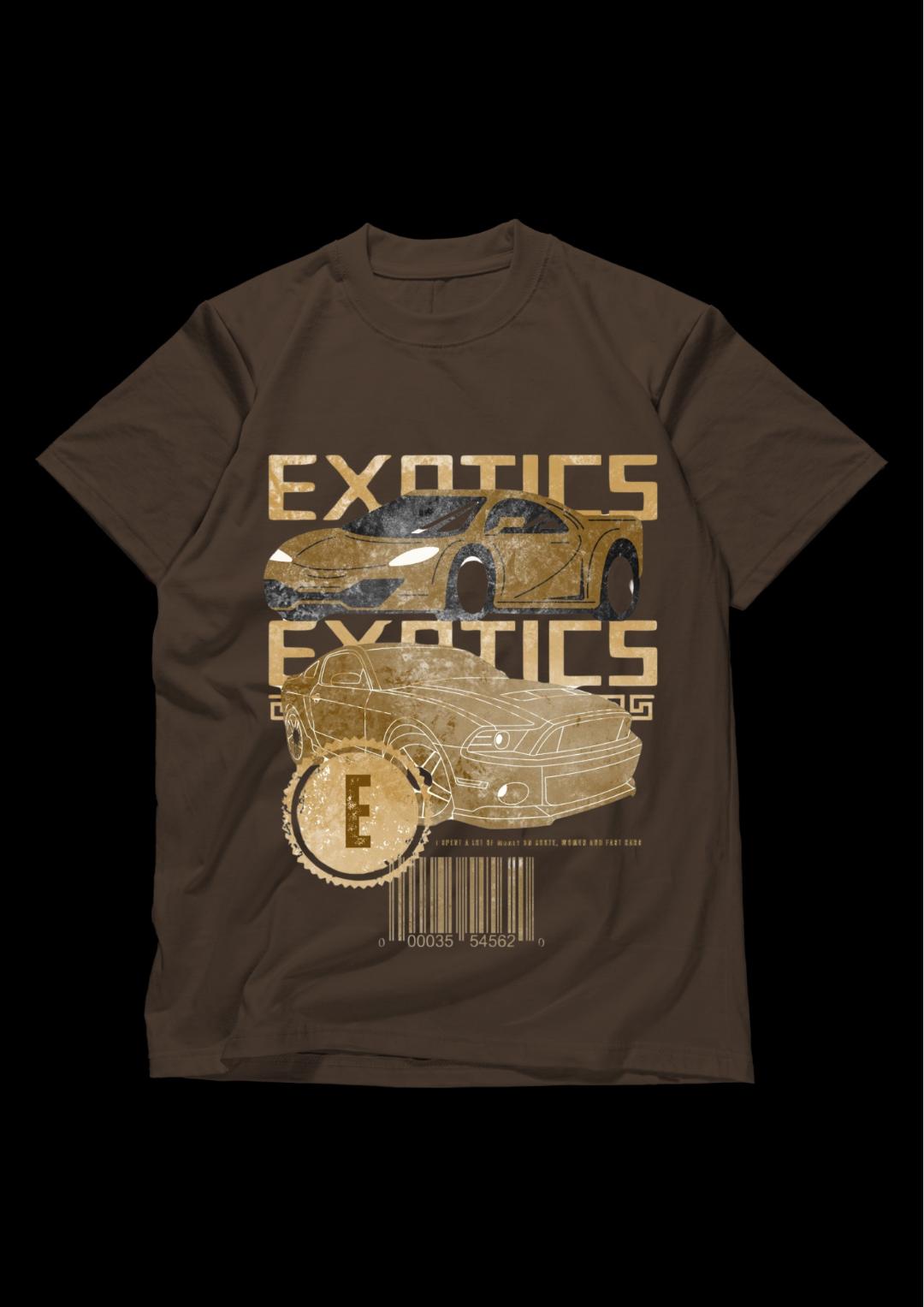 EXOTICS FAST CAR TEE - BROWN